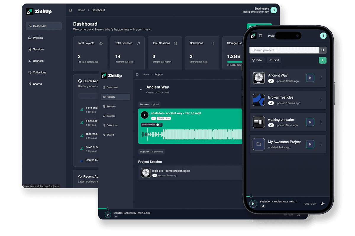 ZinkUp Dashboard